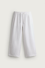 БРЮКИ RELAXED FIT ИЗ ЖАККАРДА С ЭФФЕКТОМ ПОТЕРТОСТИ — ZARA