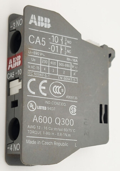 2 шт Контактный блок ABB CA5-10 фронтальный  изделия:1SBN010010R1010