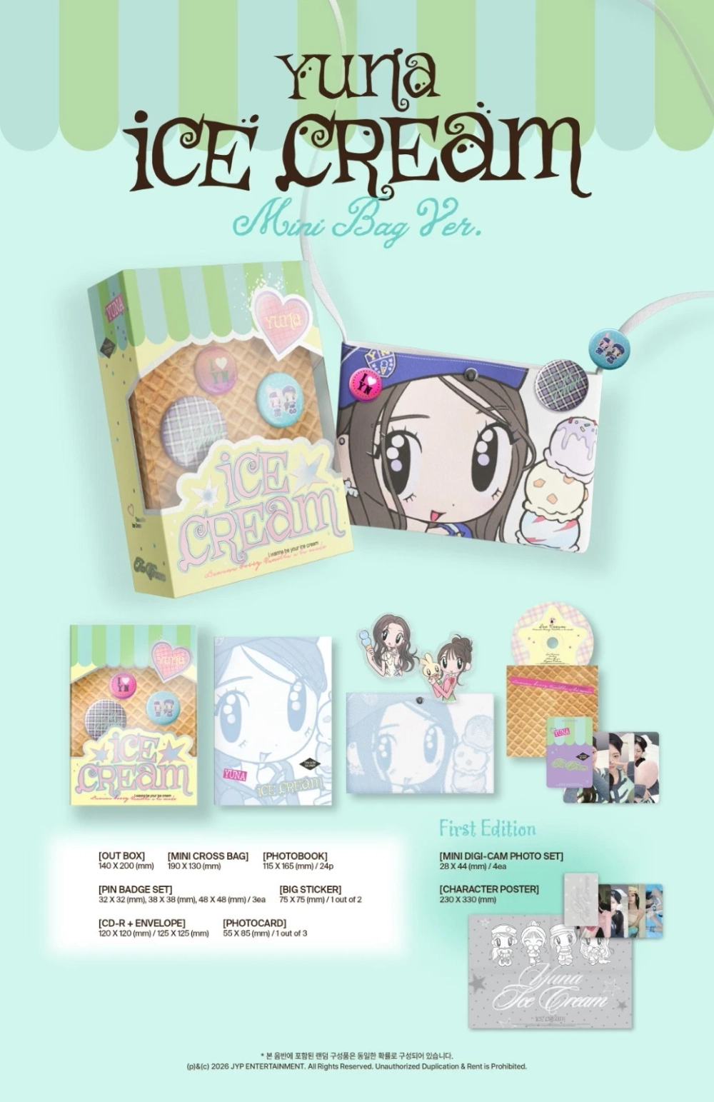 Альбом YUNA - ICE CREAM [Mini Bag ver.]