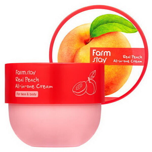 Крем для лица и тела с экстрактом персика FarmStay Real Peach All-in-One Cream, 300мл