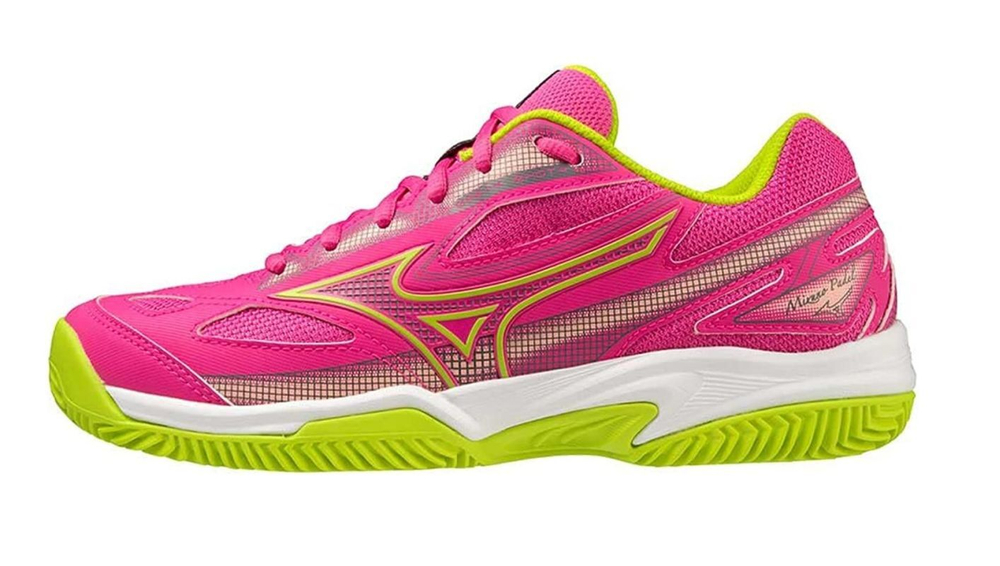 Женские  кросовки для Padel Mizuno Break Shot 4 Padel - fuchsia fedora/acid lime/white