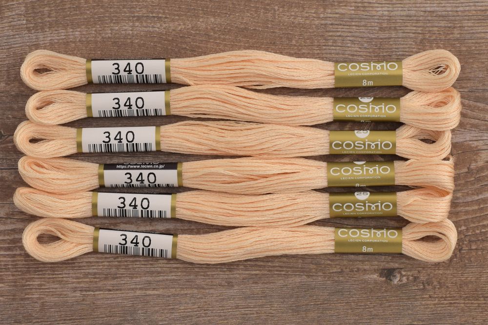Мулине Lecien Cosmo, цв. 0340 / 6 мот. по 8 метров, в 6 сложений