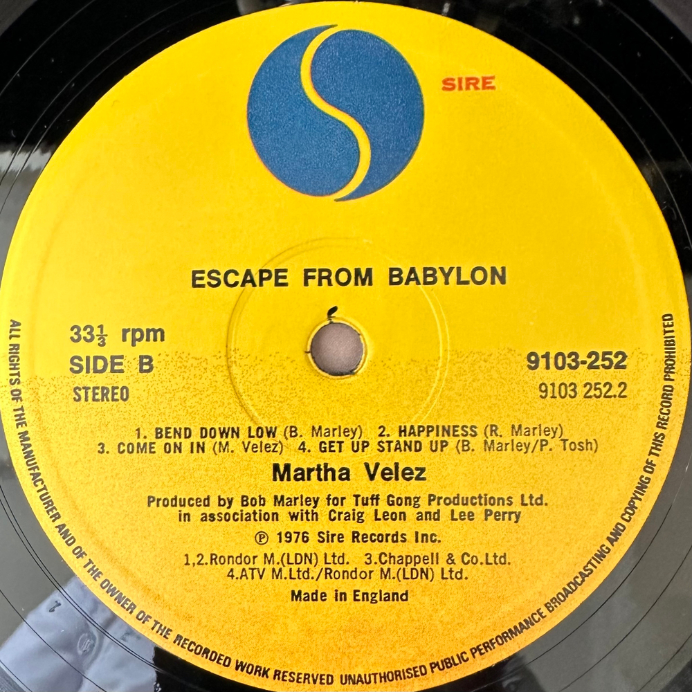 Martha Velez - Escape From Babylon (Англия 1976г.)