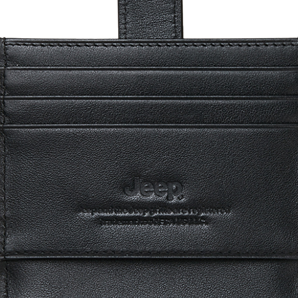 Jeep Cow Leather Wallet Regular Men"s Black