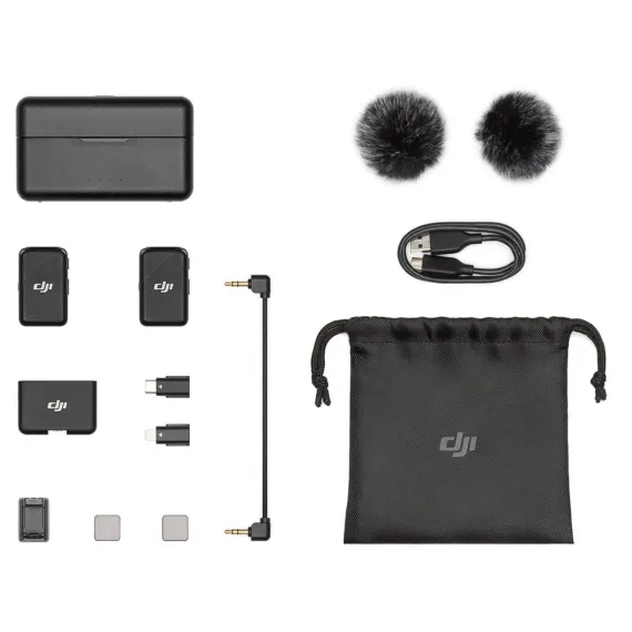 DJI Mic (2 TX + 1 RX + Charging Case) Black