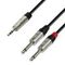 Adam Hall K4 YWPP 0090 - кабель аудио TRS (jack) stereo 3.5 mm - 2 х TRS (jack) mono 6.3 mm, 0.22 мм