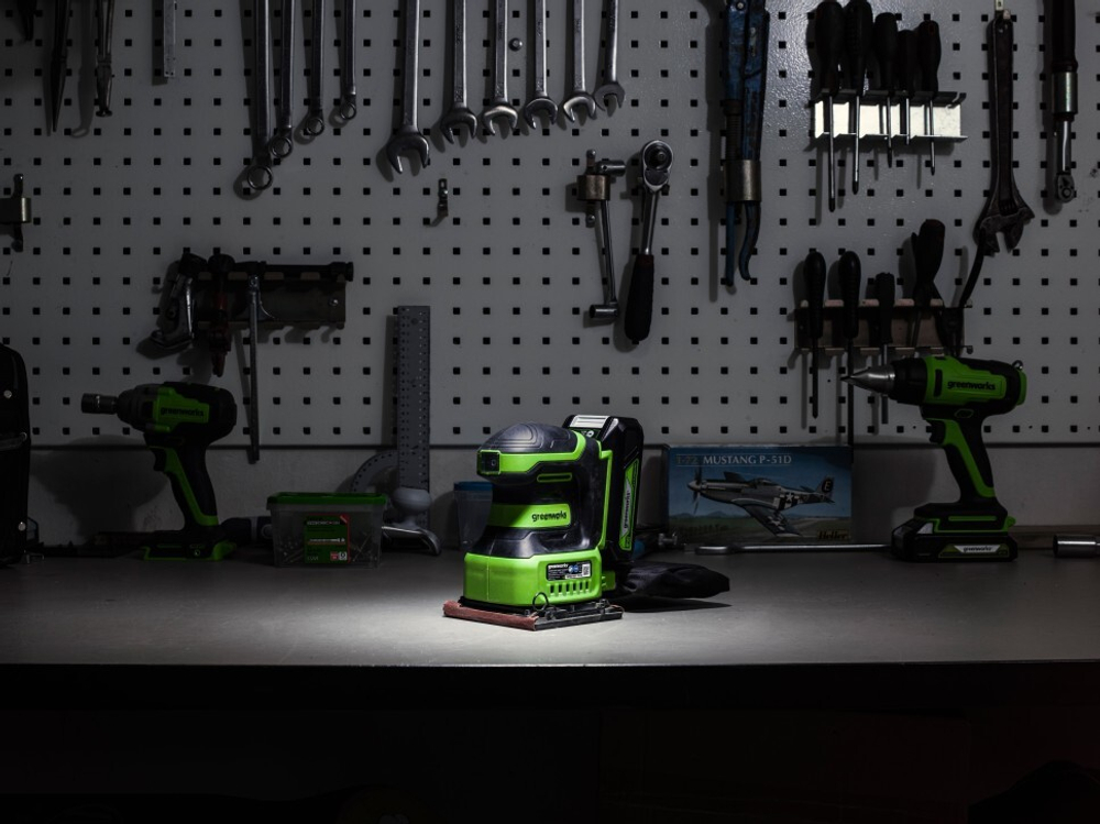 Шлифмашина Плоскошлифовальная Greenworks аккумуляторная G24SS14 24V без АКБ и ЗУ