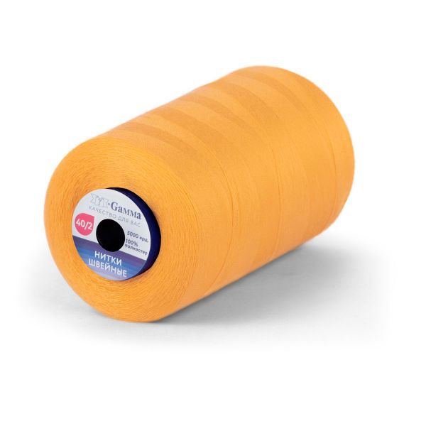 Нитки универсальные Gamma 40/2, 4570 м (5000 ярд) / 1 кат., 140 т.желтый