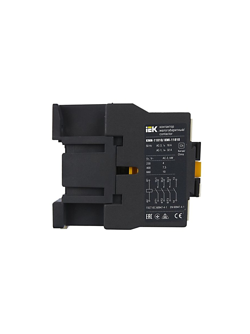 Контактор КМИ-11810 18А 230В/АС3 1НО KARAT IEK KKM11-018-230-10