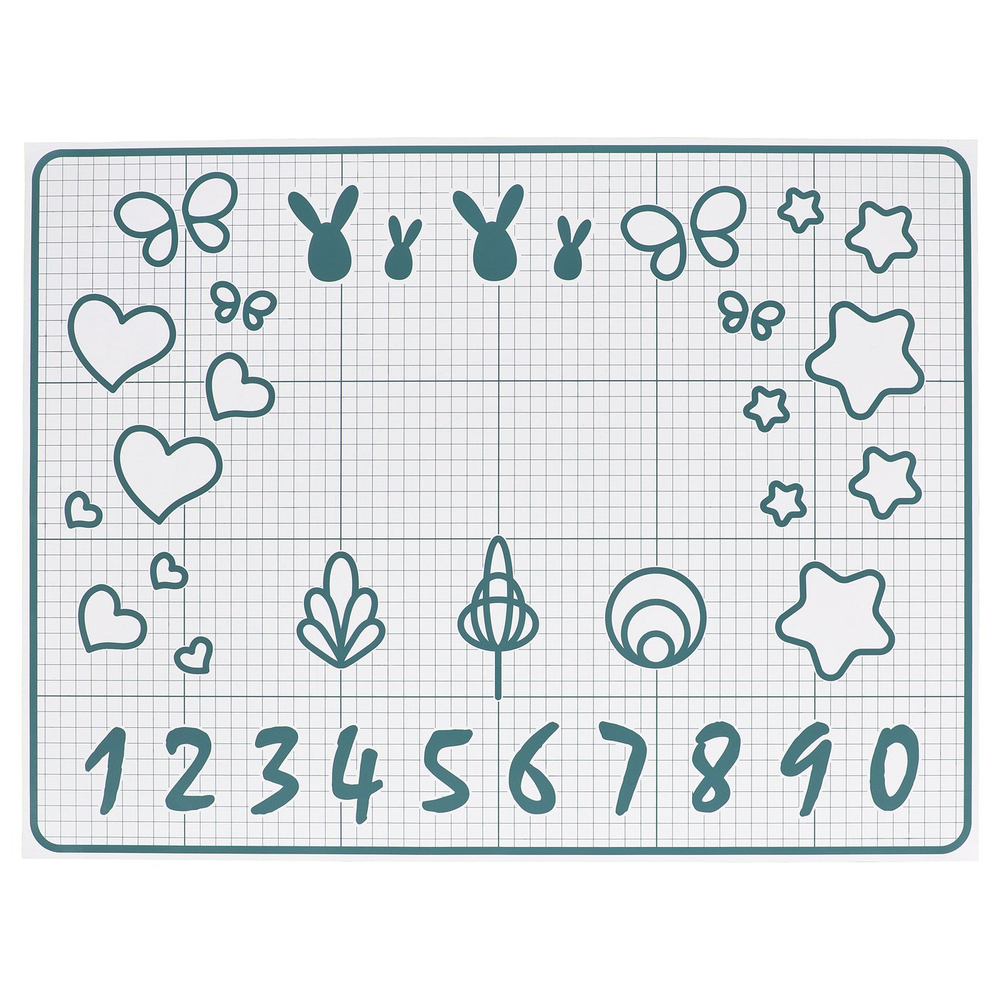 IKEA BAKTRADITION  (ИКЕА БАКТРАДИТИОН)  -  Силиконовый коврик - белый/бирюзовый 61х46 см