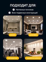 Светодиодная LED панель LOTUS LOFT 24 Вт круглая трехрежимная (3000K, 4000K, 6500K)
