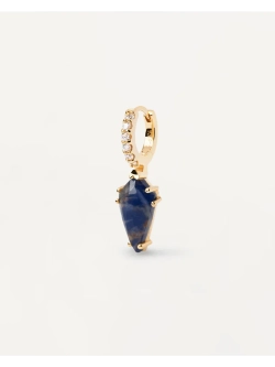 Одиночная серьга Naoki Sodalite серебро 925 пробы покрытое золотом