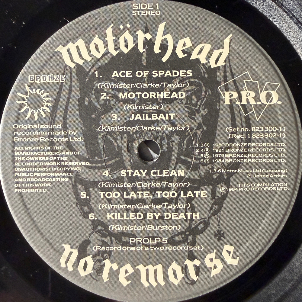 Motorhead ‎– No Remorse 2LP (Англия 1984г.) Limited Edition