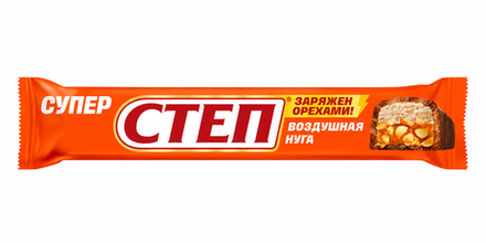 Шоколадный батончик "Super Step" с арахисом и карамелью, 20 шт.