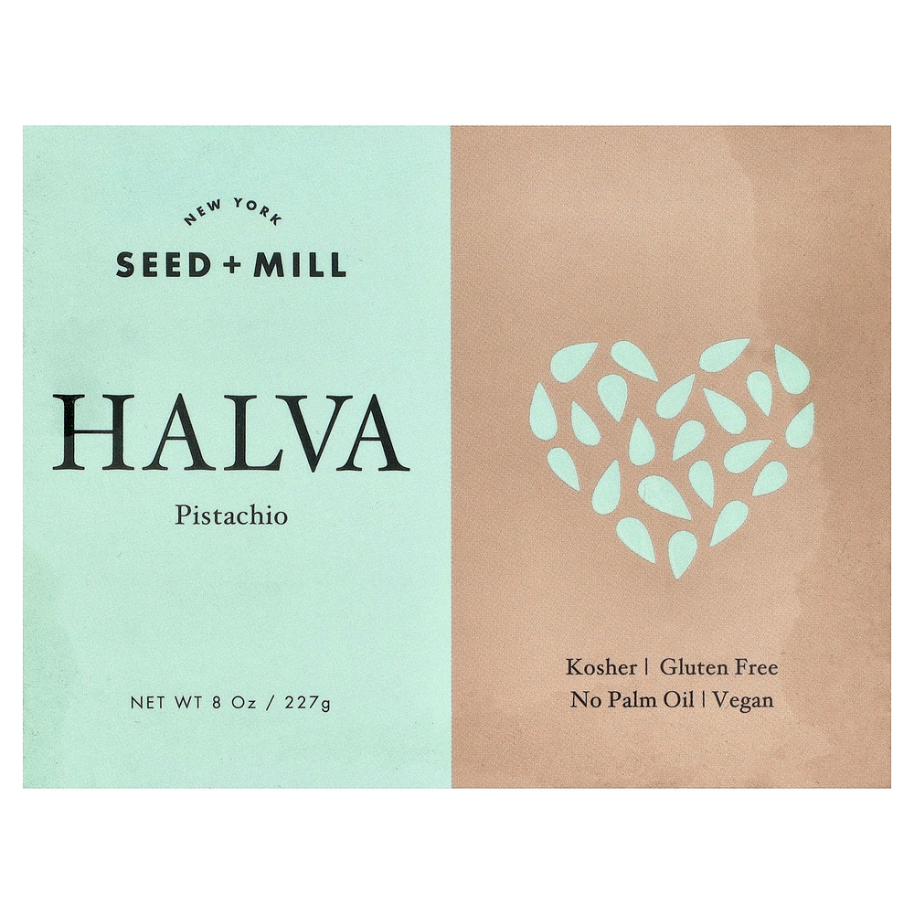 Seed + Mill, халва, фисташки, 227 г (8 унций)