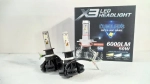 H1 / Автомобильные светодиодные лампы, H1, 50W, 6000 Lm, 12 вольт, с радиаторным охлаждением, X3 Led Headlight ZES, ИКС ТРИ, TG (2 шт. / комплект)