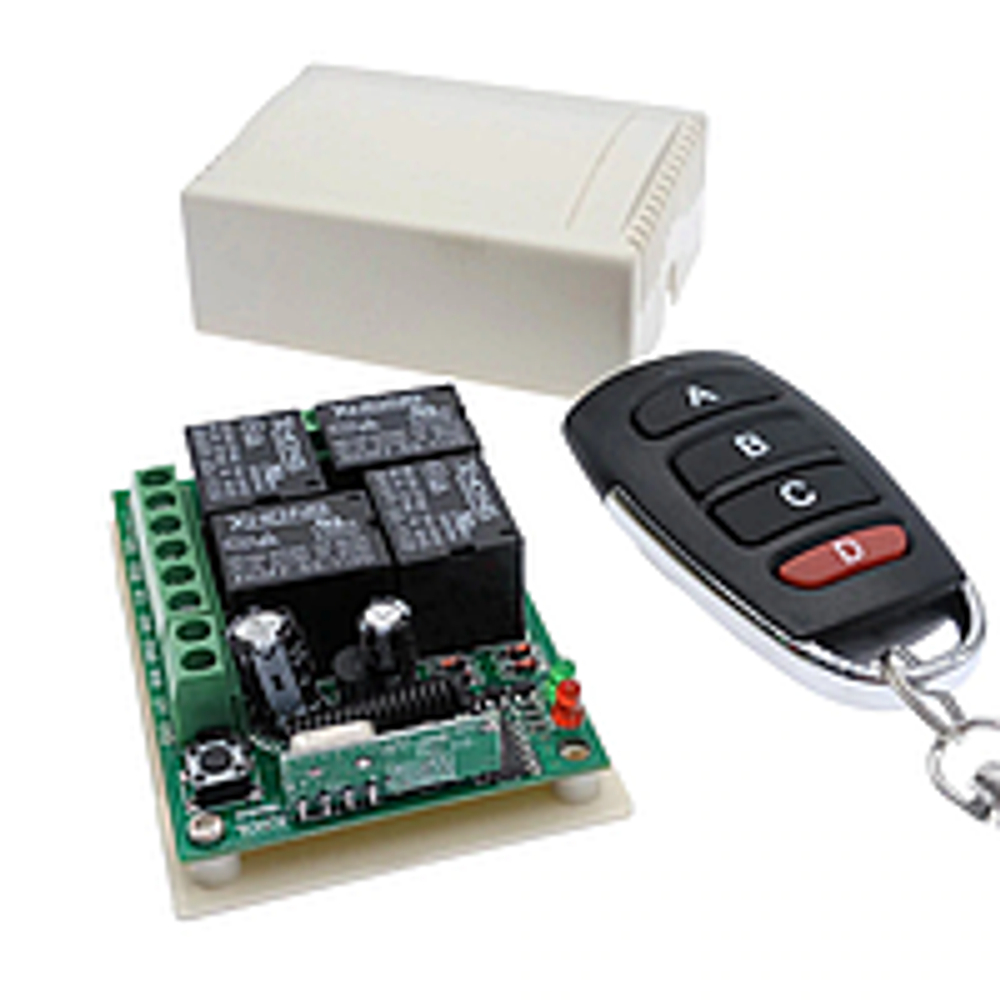 4-канальный модуль с удаленным управлением,433мГц,DC 12 В