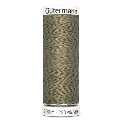 01 Нить Sew-All 100/200 м для всех материалов, 100% полиэстер Gutermann 748277 (264 св.оливково-серый)