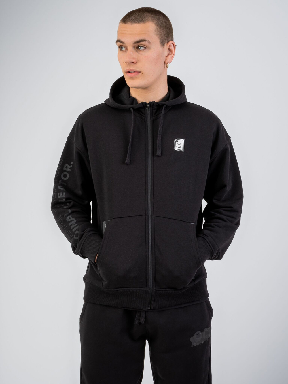 Толстовка мужская ORIGINAL CREATOR ERROR_404 ZIP HOODIE, Черный