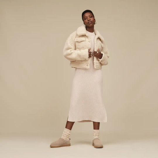 UGG Короткая куртка-тракер Frankie, натуральный