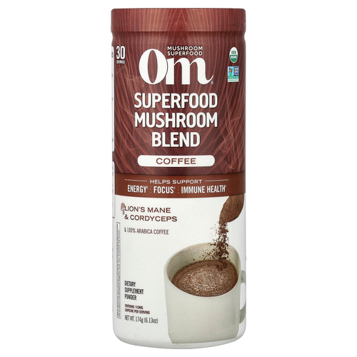 Om Mushrooms, смесь суперфудов и грибов, кофе, 174 г (6,13 унции)