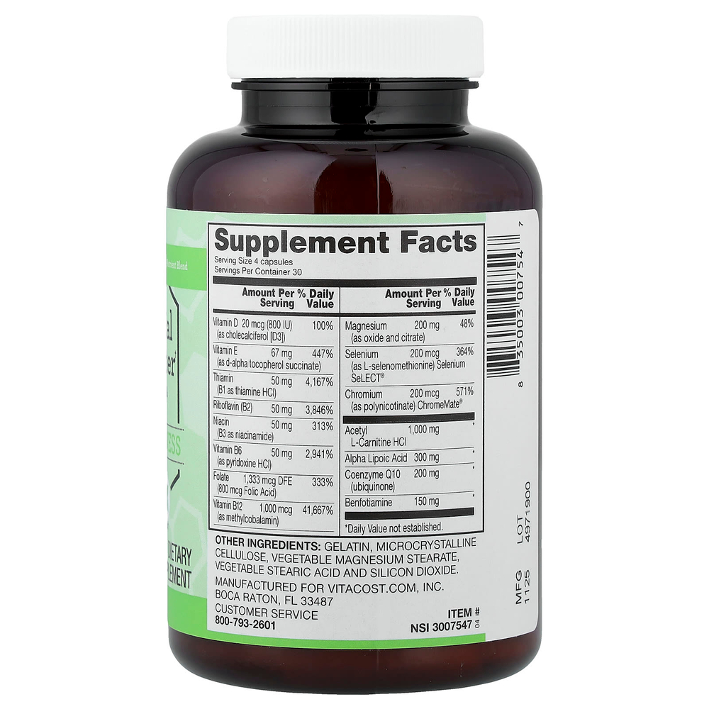 Vitacost, Synergy®, усилитель энергии митохондрий, 120 капсул