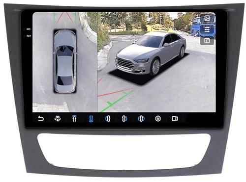 Магнитола для Mercedes-Benz E W211 2002-2010, CLS W219 - FarCar BX1260M-360 монитор 9.5" 2K QLED на Android 13, Быстрая, CarPlay, 4G SIM-слот, 4 камеры в комплекте