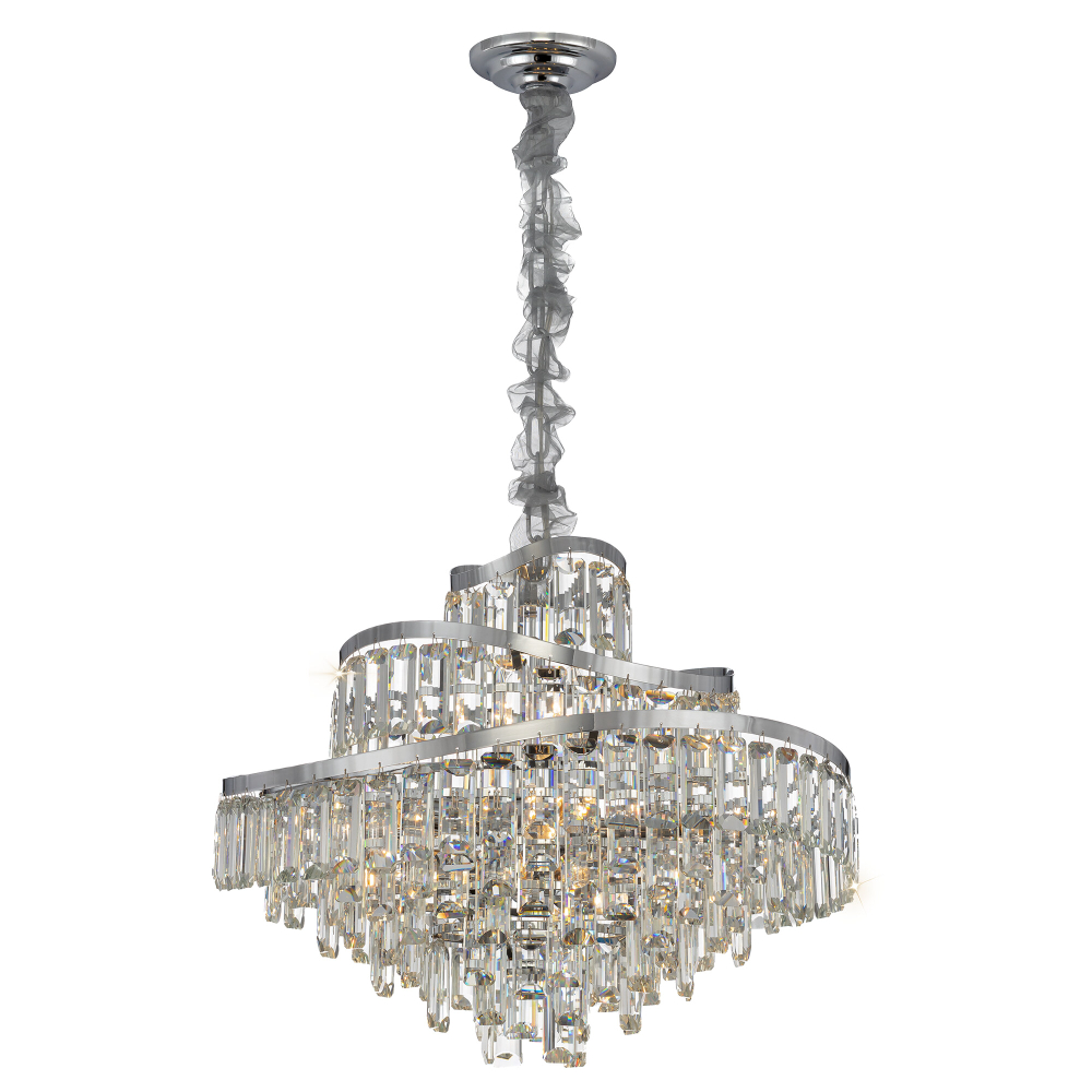 Citilux NAIAD CL315161 Люстра хрустальная подвесная Хром