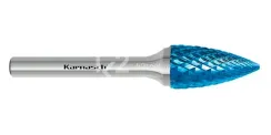 Борфреза твердосплавная Karnasch форма G, 6х18х6х50 мм, насечка HP-6, покрытие Blue-Tec, арт. 11.5064-035