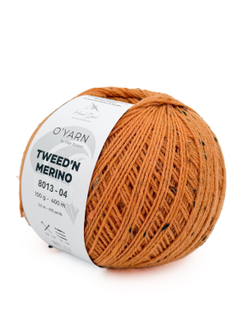 Пряжа TWEED’N MERINO с коричневыми крапинками, 500г