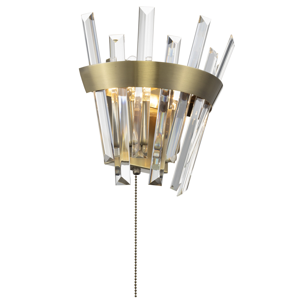 Citilux Вестерос CL307313 Бра хрустальное с выключателем Бронза