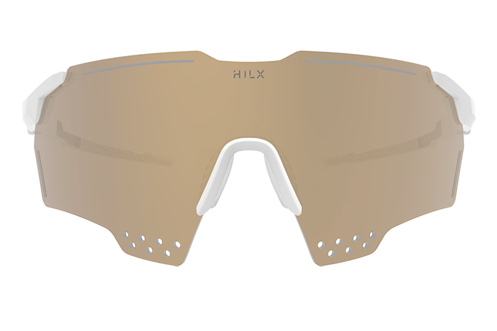 Спортивные очки с диоптриями HILX Gladiator (L) / Shiny White / Gold Mirror Lens