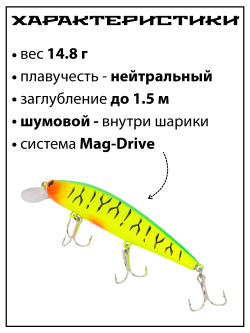 Воблер Минноу Rerange 110 SR 110 мм 14.8 г цвет #24