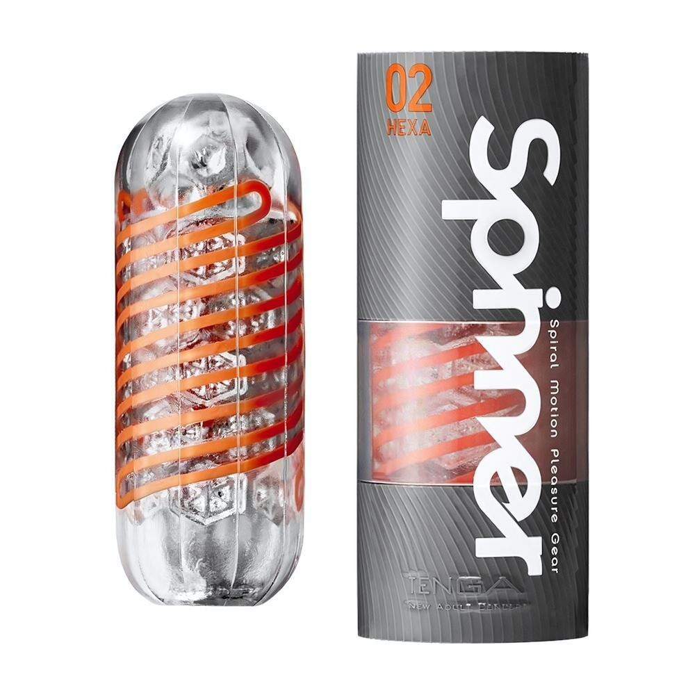 Мастурбатор Tenga Spinner Hexa оранжевый