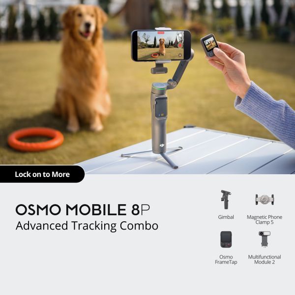 Электрический стабилизатор для смартфона DJI Osmo Mobile 8P Advanced Combo Черный | Black