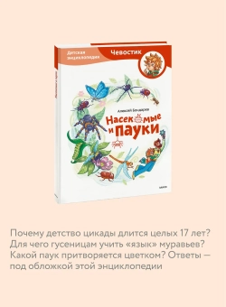 Насекомые и пауки. Детские энциклопедии с Чевостиком