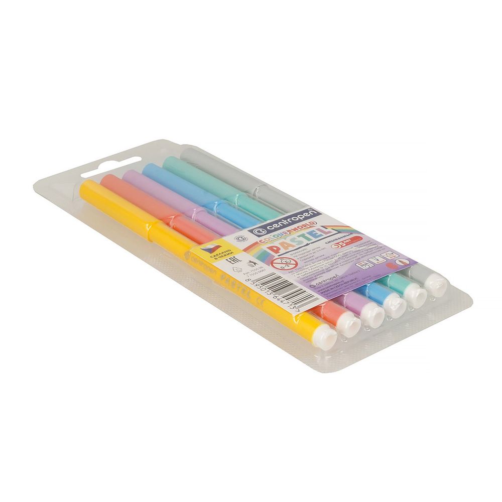 Набор цветных фломастеров COLOUR WORLD PASTEL TP 7550/6 6 цв, 7550/6, Centropen 7550/6