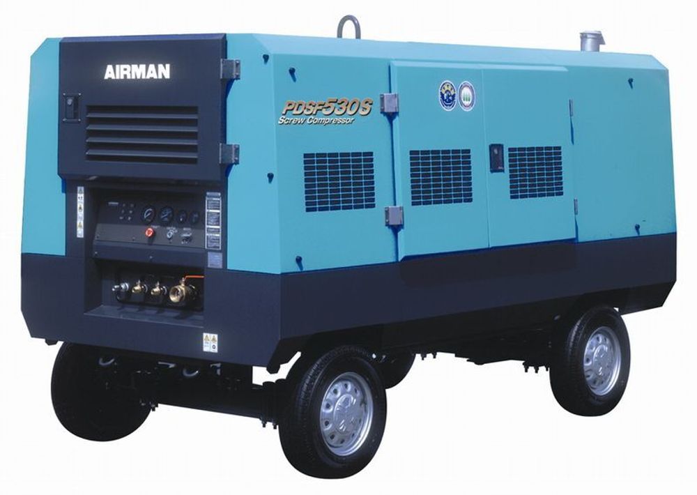 Винтовой компрессор Airman PDSF530S на шасси Винтовой компрессор Airman PDSF530S на шасси