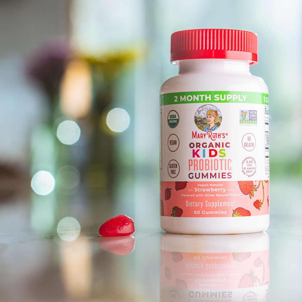 MaryRuth's, Organic Kids Probiotic Gummies, Strawberry, 60 Gummies
