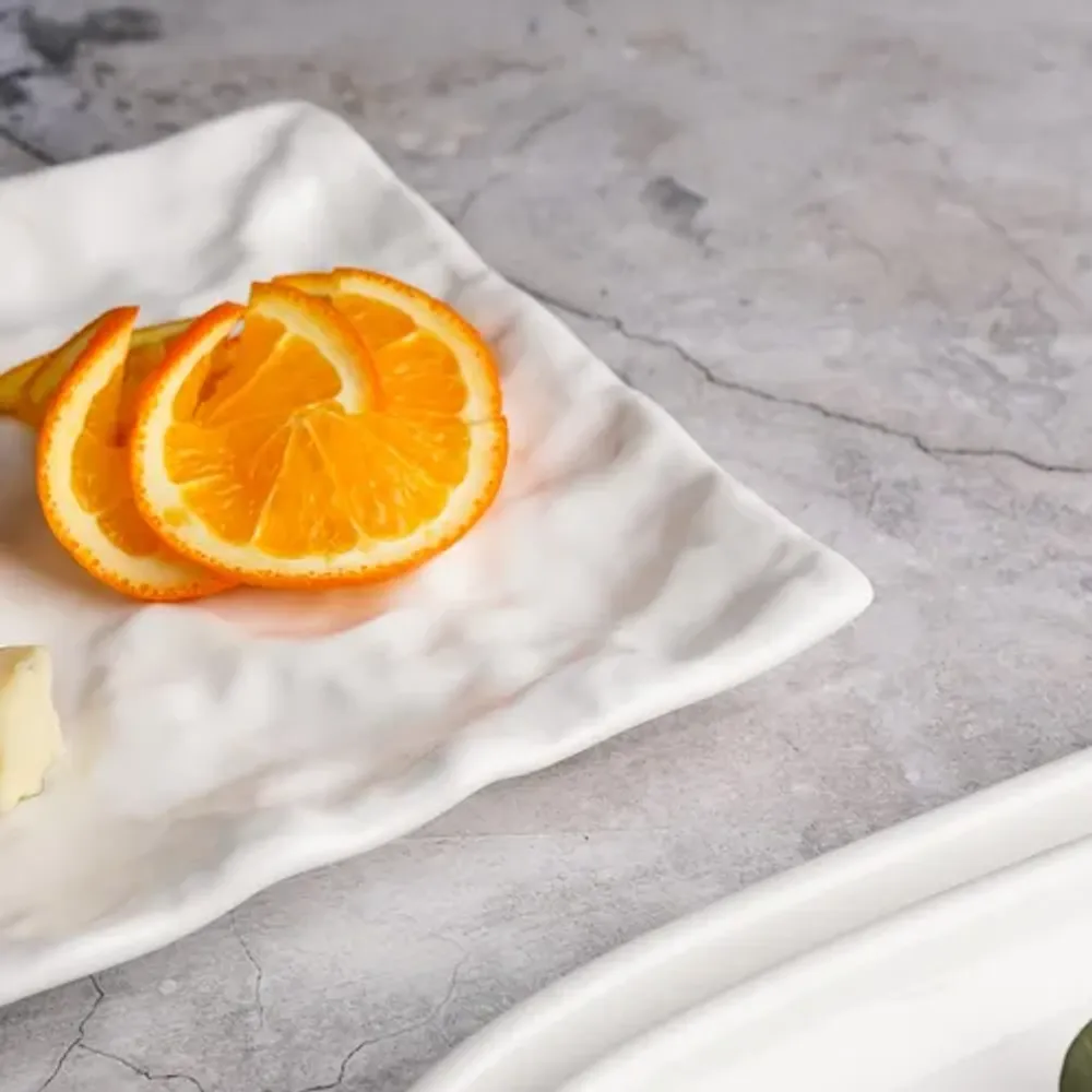 Блюдо прямоугольное 34*20 см h3 см Crumpled Style белое фарфор P.L. Proff Cuisine [3]