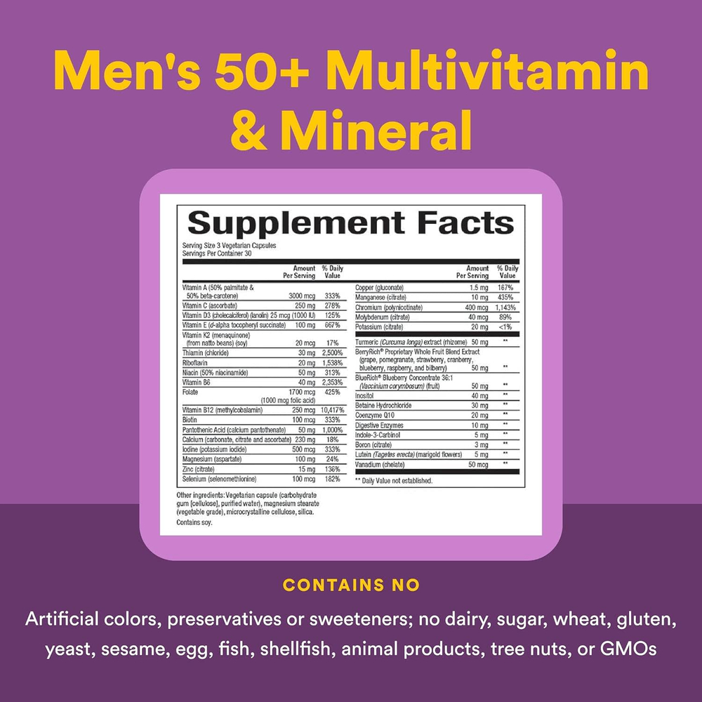 Natural Factors, MultiFactors® для женщин старше 50 лет, 90 вегетарианских капсул