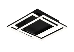 Люстра потолочная светодиодная Rilon 3452/2 BLACK, 64 Вт, чёрная