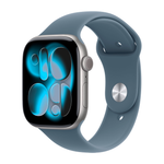Умные часы Apple Watch Series 11 GPS, 46mm, Space Gray Aluminium Case with Anchor Blue Sport Band, M/L