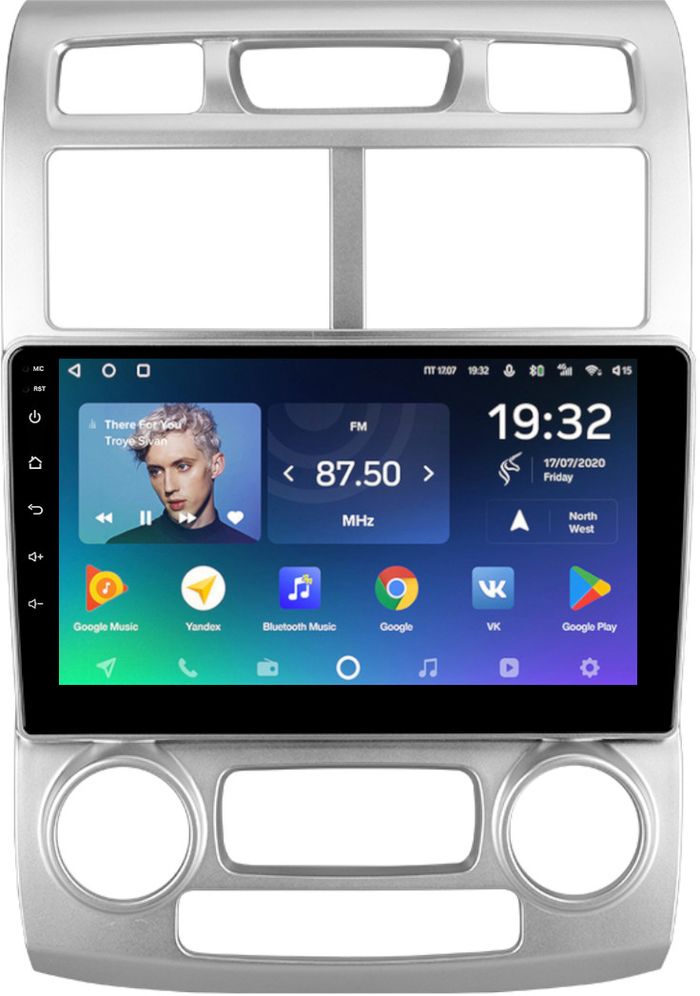 Магнитола для KIA Sportage 2 2004-2008 - Teyes CC2 PLUS монитор 9" QLED, Android 10, Быстрая, SIM-слот