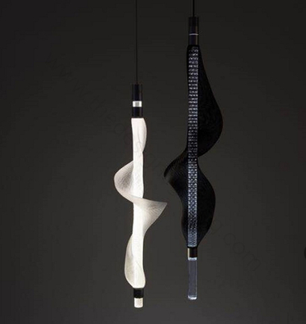 Pendant design lamp  Vapour Light vertical ( L ) by Tuttobene (Black)