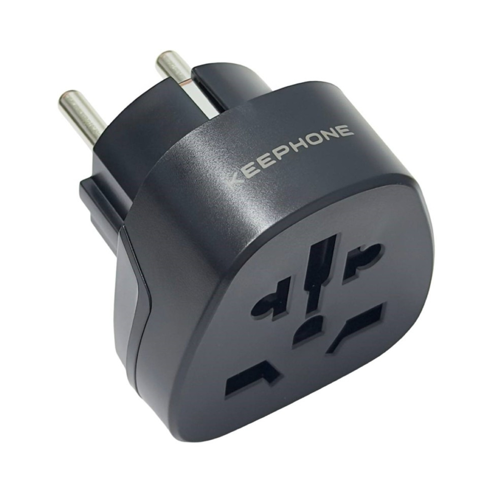 Сетевой переходник адаптер для евророзетки Keephone Powerflex черный