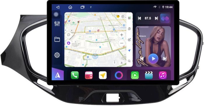 Магнитола для Lada Vesta 2020-2022, Vesta Cross (ШГУ EnjoY) - FarCar GX877 монитор 13" 2K QLED на Android 13, Быстрая, CarPlay, 4G SIM-слот