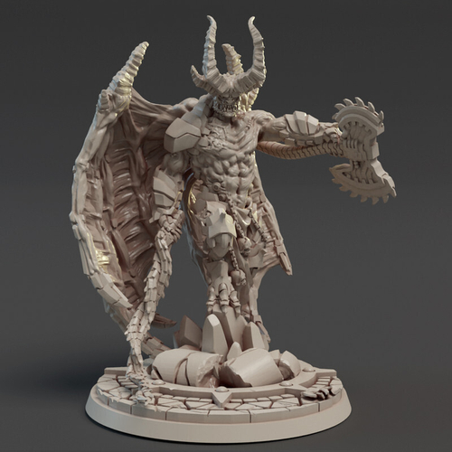 Grand Alliance Chaos Blades of Khrone Daemons Of Khorne Bloodthirster миниатюра для dnd, днд, pathfinder, фентези, Настольная игра, НРИ, Варгейм, РПГ