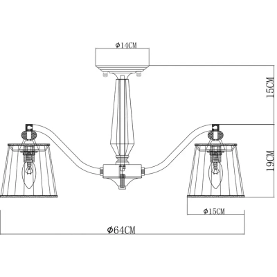 Потолочная люстра Arte Lamp TALITHA A4047PL-5CC, 5хE14