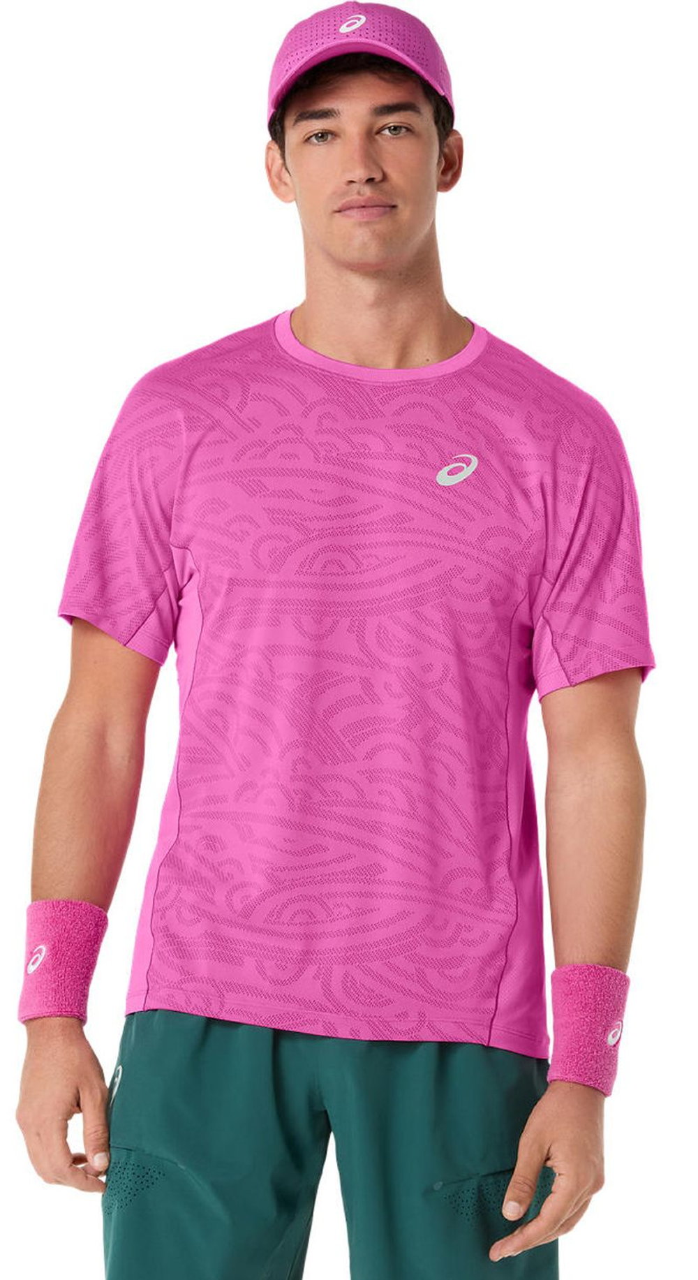 Мужская футболка Asics Match Jacquard Short Sleeve — digital sakura